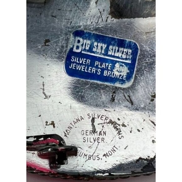 Montana Silversmiths Big Sky Silver Oval Belt Buckle Rope Edge Floral Engraving - Picture 4 of 4